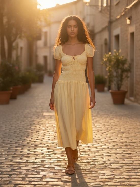 Free People Dresses & Skirts - Free People Feeling Bonita Pale Yellow Maxi Dress L Open Back